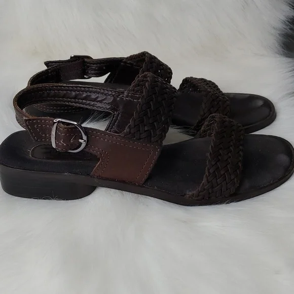 Enzo Angiolini Weaved Leather Strap Sandal - Picture 1 of 15